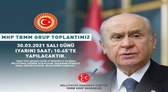 TBMM Grup Toplantısı yarın yapılacak!