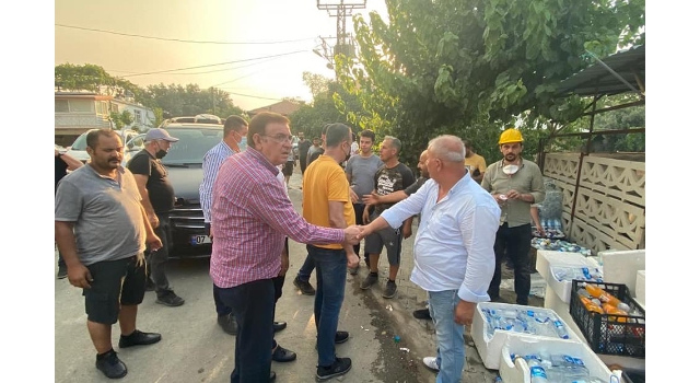 Alanya MHP heyetinden, afetzedelere ziyaret