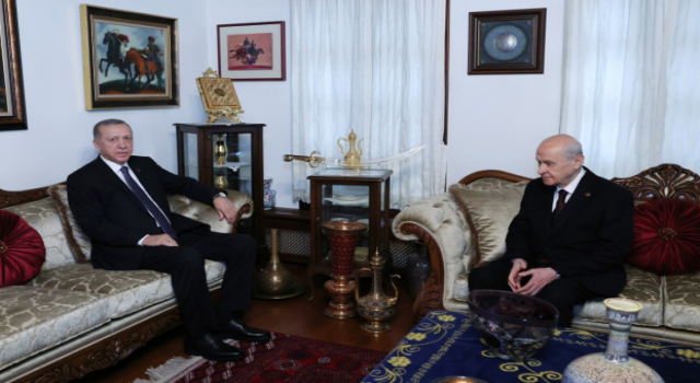 Cumhurbaşkanı Erdoğan, MHP lideri Bahçeli'yi ziyaret etti