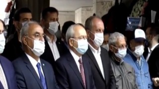 Bekir Coşkun'un cenazesinde yan yana saf tuttular, konuşmadılar