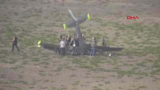 Büyükçekmece'deki uçak kazasının yeni görüntüleri