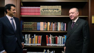 Başkan Erdoğan, Katar Emiri Al Sani ile Millet Kütüphanesi'ni gezdi