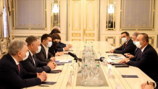 Bakan Akar ve Çavuşoğlu, Ukrayna Devlet Başkanı Zelenskiy ile görüştü