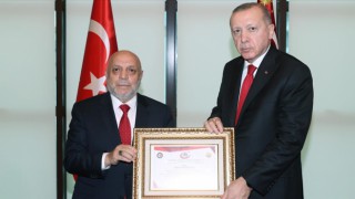 Cumhurbaşkanı Erdoğan, Hak-İş Genel Başkanı Arslan'ı kabul etti