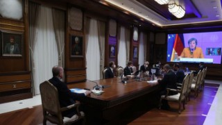 Cumhurbaşkanı Erdoğan, Merkel ile görüştü