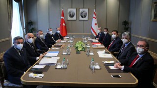 Cumhurbaşkanı Yardımcısı Fuat Oktay, KKTC Başbakanı Ersan Saner ile görüştü