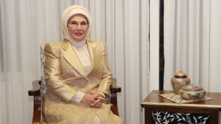 Emine Erdoğan, Antalya Diplomasi Forumu'na katılan liderlerin eşleriyle görüştü