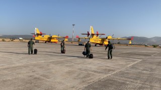 İspanya'nın gönderdiği 2 yangın söndürme uçağı Dalaman'da