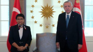 Cumhurbaşkanı Erdoğan, Endonezya Dışişleri Bakanı ve Tacikistan Meclis Başkanı'nı kabul etti