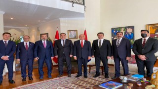AK Parti'liler Paraguay Ankara Büyükelçisi Ceferino Adrian Valdez Peralta'yı ziyaret etti