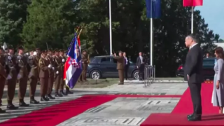 Cumhurbaşkanı Erdoğan'a Hırvatistan’da resmi törenle karşılama