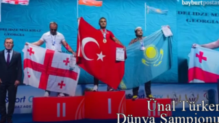 Bayburtlu Bilek Güreşçisi Ünal Türker, dünya şampiyonu oldu
